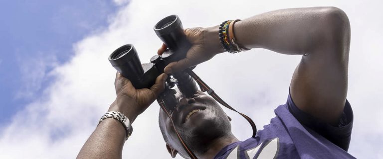 Birdwatching binoculars